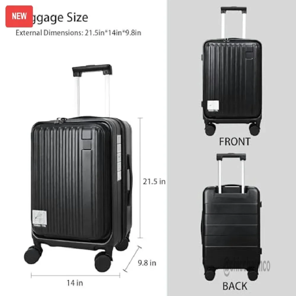 20 Inch Expandable Carry On Luggage Polycarbonate Hard Shell TSA Lock